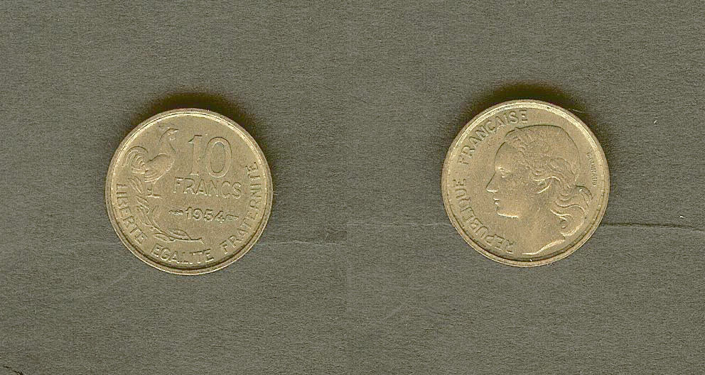 10 francs Guiraud 1954  SUP